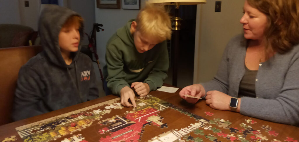 Concentration, jigsaw puzzle 